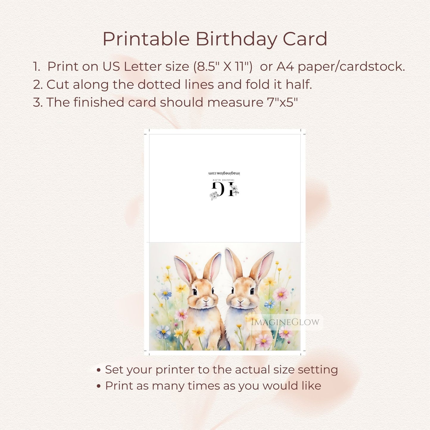 whimsical rabbit birthday card
spring bunny birthday card
animal lover birthday card