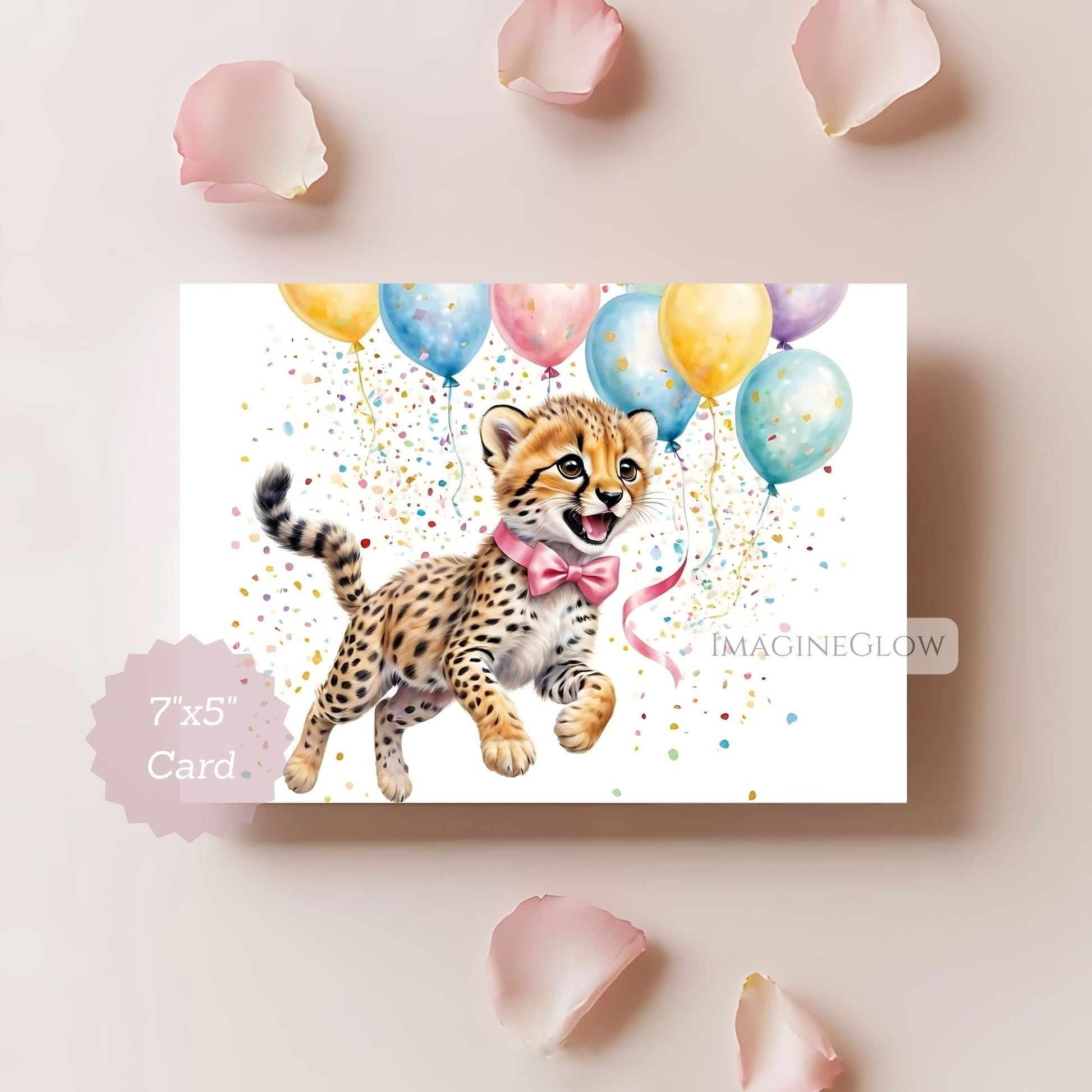 Cheetah birthday card for girl
Printable cheetah card for kids
Cute wild cat birthday card design
Animal-themed birthday card for girl