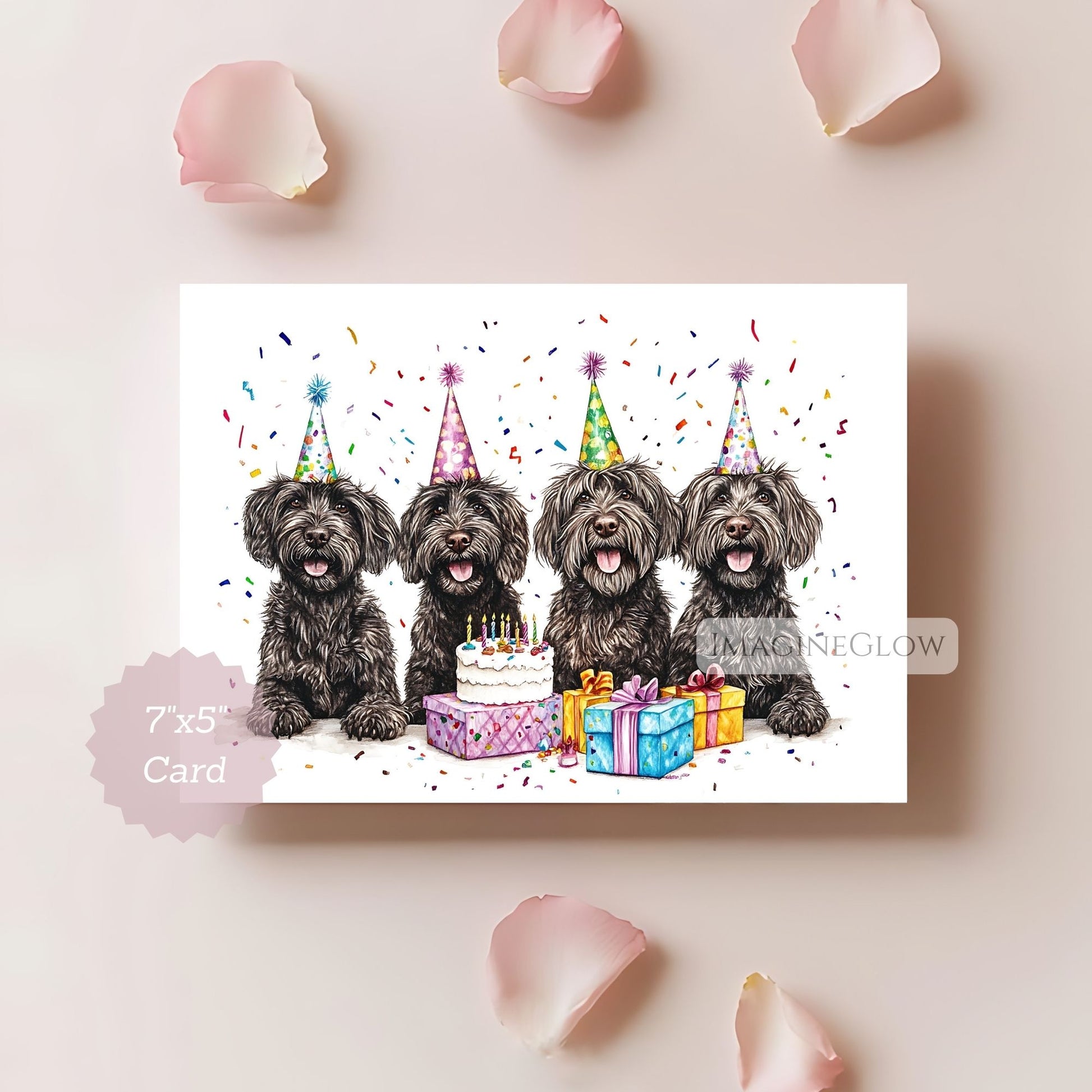 cute griffon dog birthday card digital
wirehaired pointing griffon dog lover card
