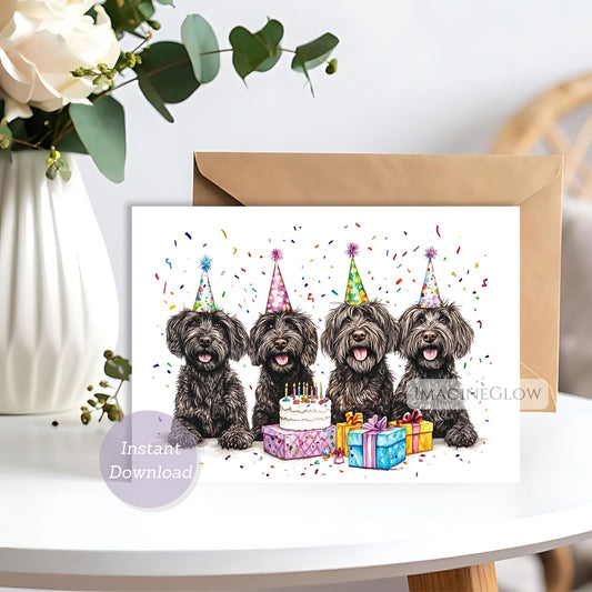 wirehaired pointing griffon birthday card printable
digital dog greeting card wirehaired griffon
