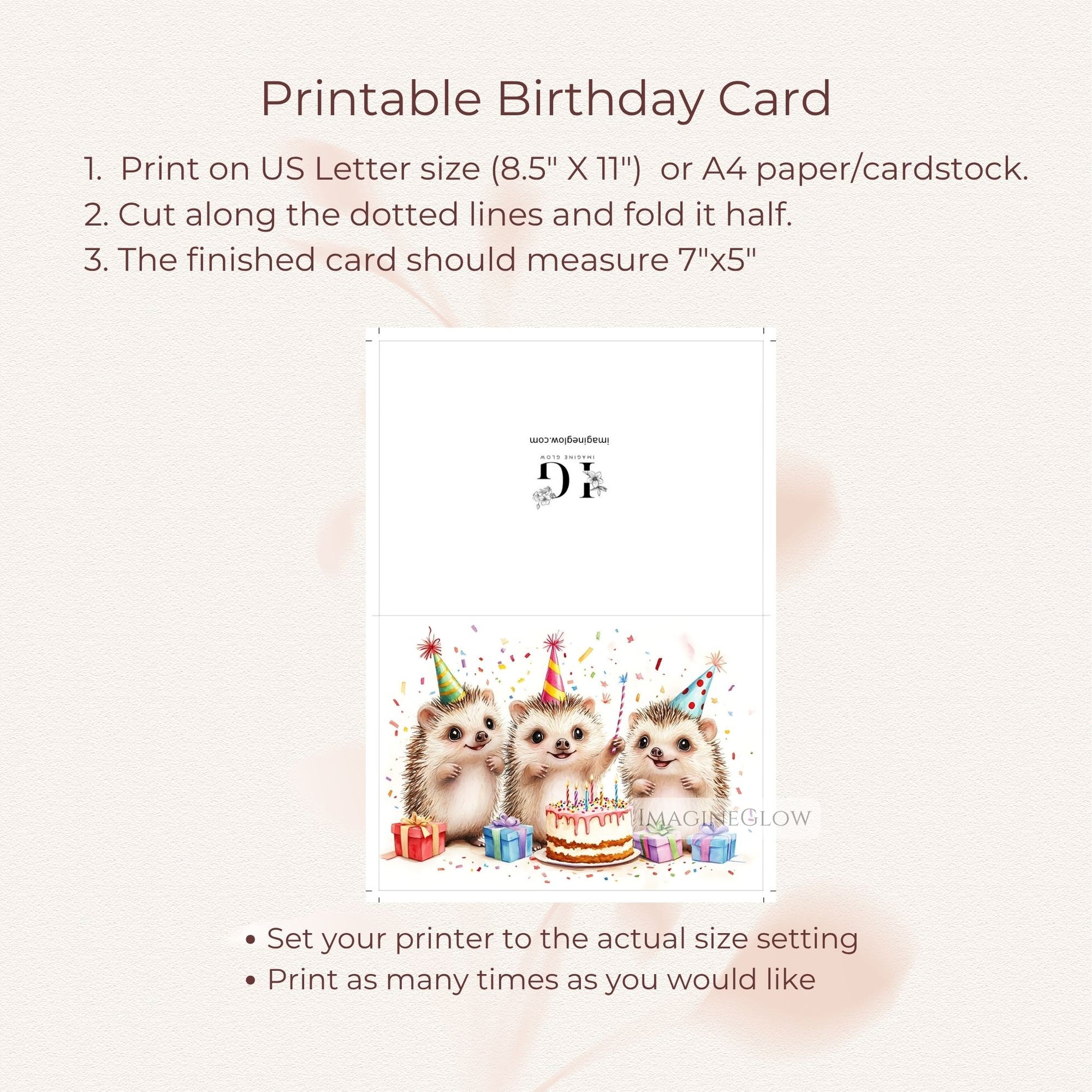 Hedgehog card for everyday occasions
Adorable forest animal card
Printable hedgehog card download
Hedgehog card for adults and children
Whimsical hedgehog greeting printable