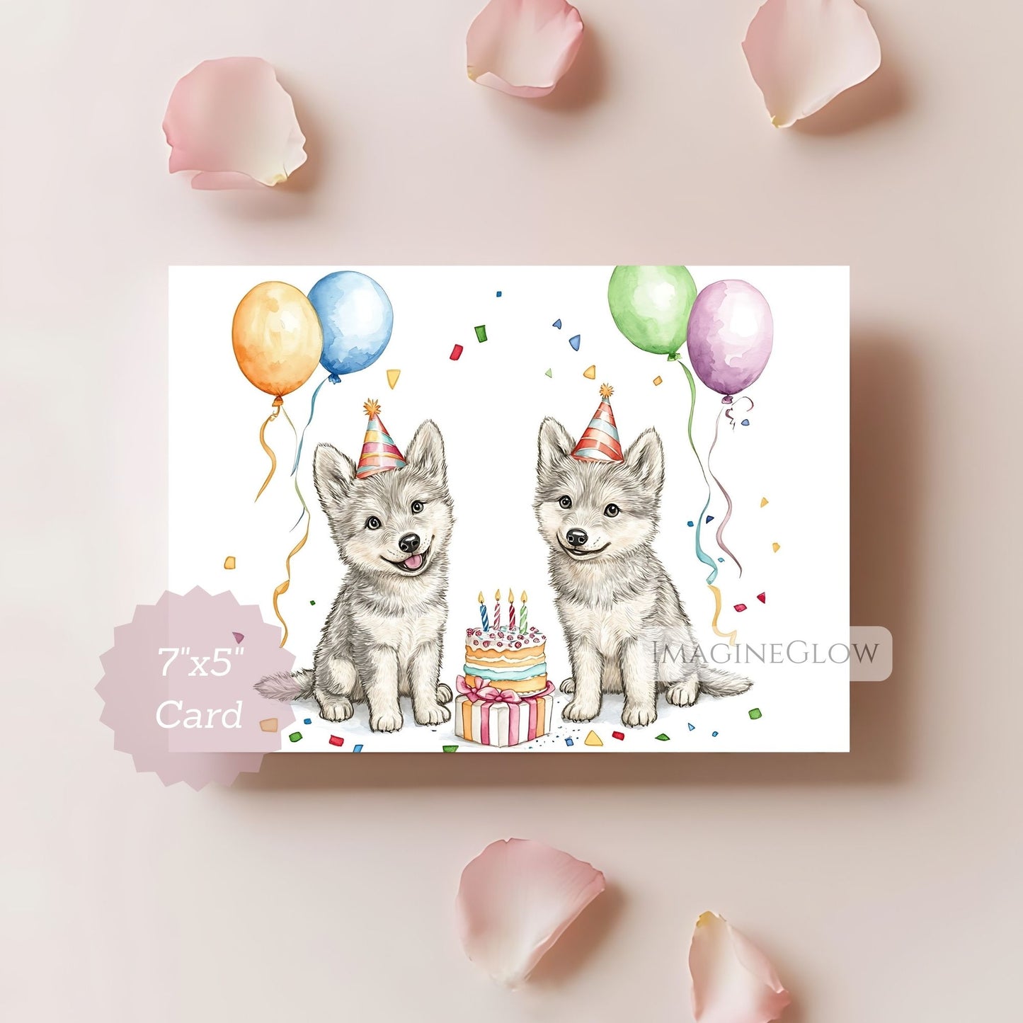 woodland wolf greeting card
wolf nature birthday card