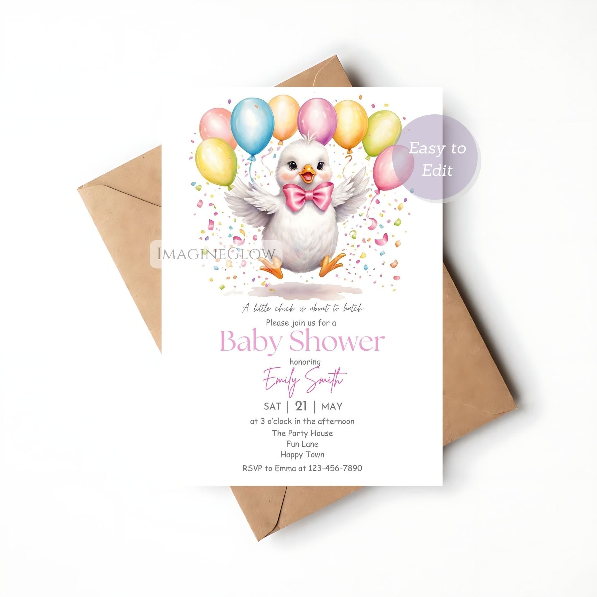 gender neutral chick baby shower
farm theme baby shower invitation