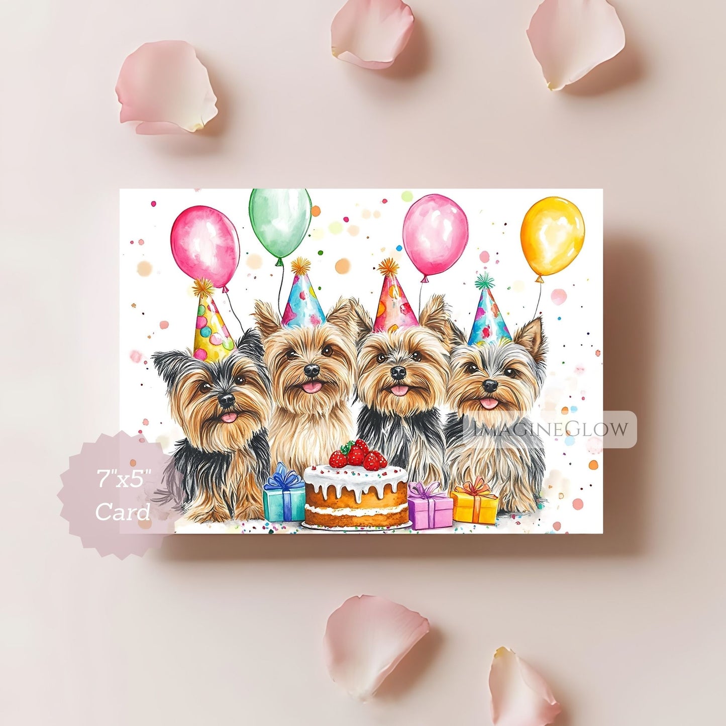 printable yorkshire terrier card
happy birthday card for dog lover