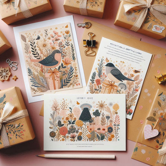  With printable greeting cards, you have the added bonus of creating a personalized message and style that perfectly complements your gift. 