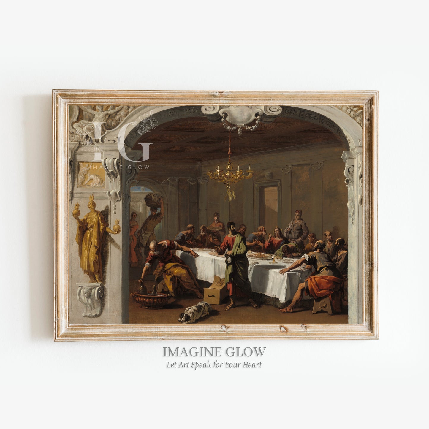 Timeless artwork of The Last Supper in vintage style for home decoration