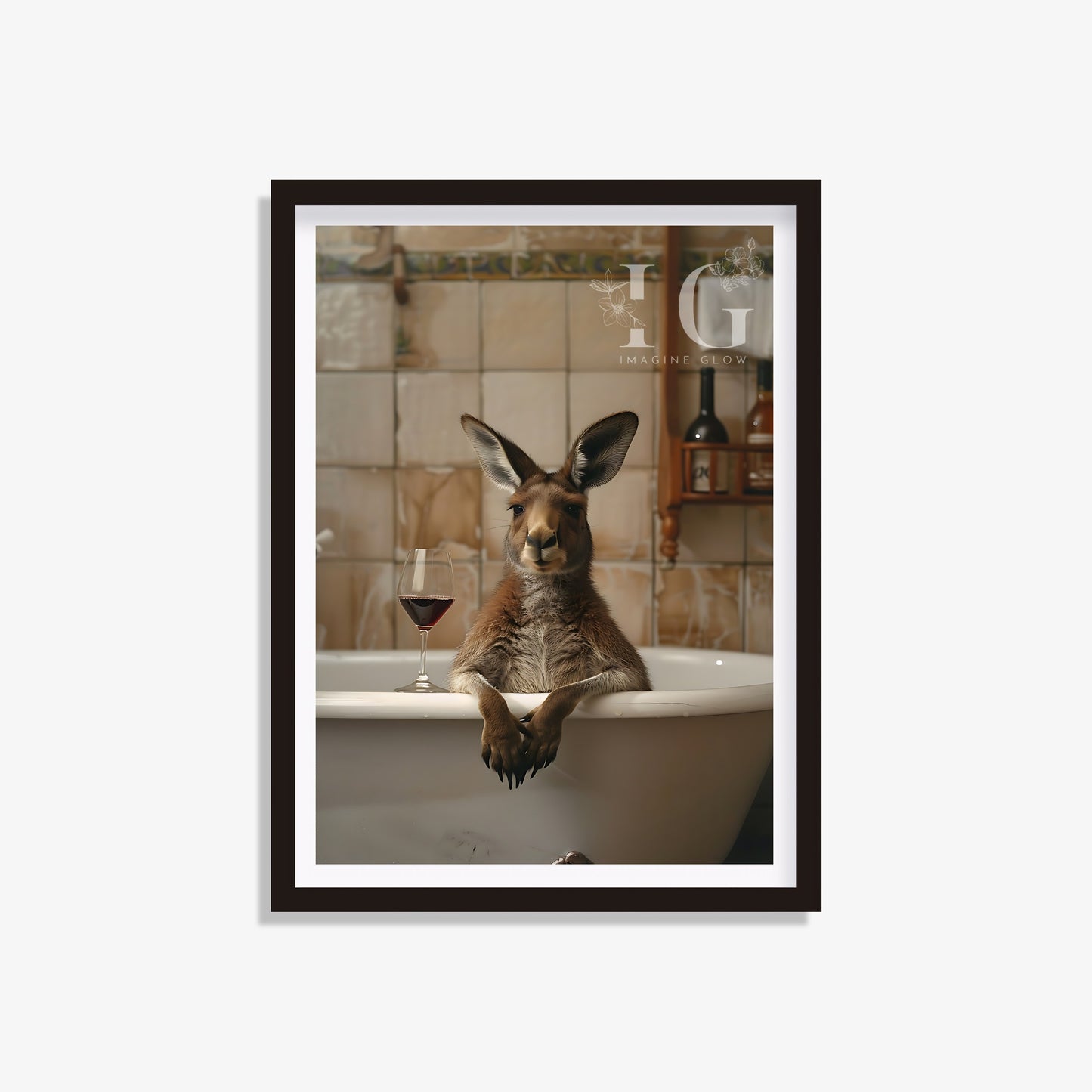 Kangaroo in the bathtub - Bathroom Wall Decor