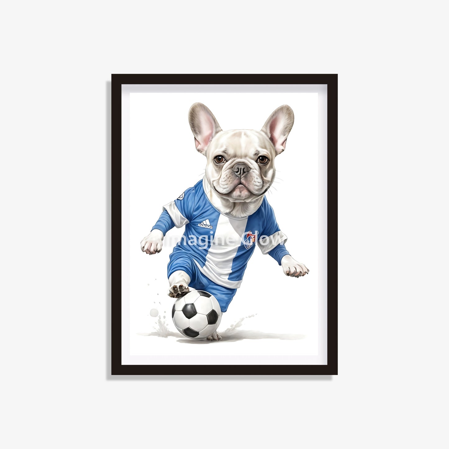 Printable funny Bulldog art for a unique touch in your room's decor.