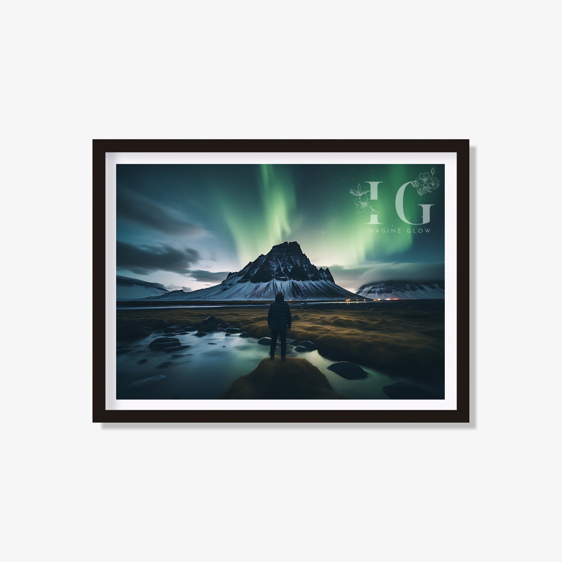 Printable Northern Lights wall art for home decoration