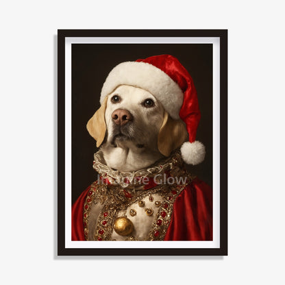 Retriever Christmas Art - Renaissance Pet Portrait