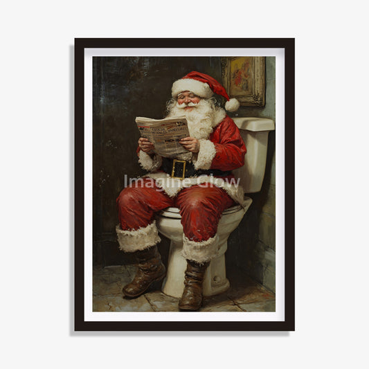 Humorous holiday decor with Santa Claus