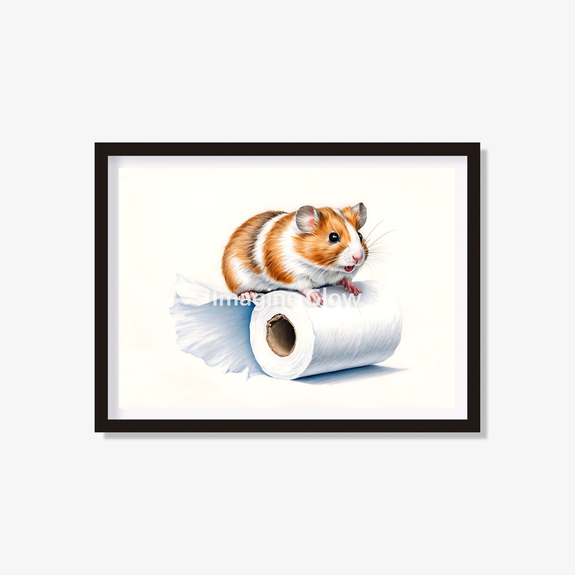 Hamster in toilet printable featuring a funny design