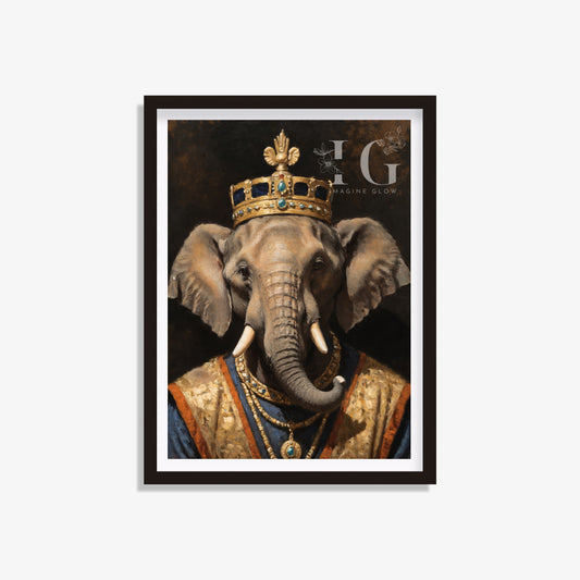 Renaissance elephant portrait in a Victorian art style