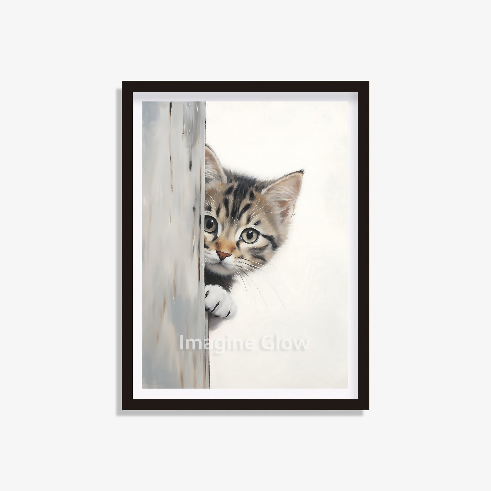 Curious cat art printable featuring a playful and inquisitive feline