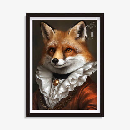 Fox Portrait - Renaissance Animal Portrait