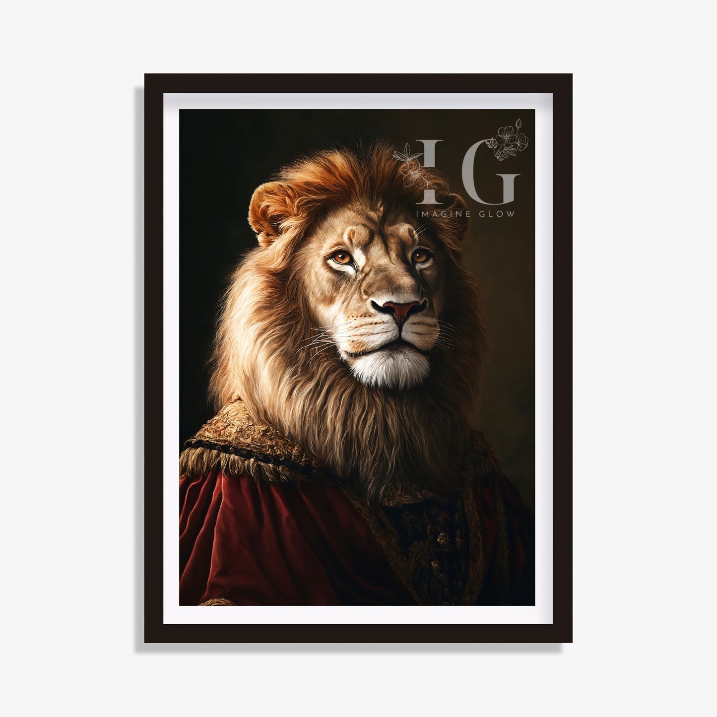 Renaissance Lion Portrait - Royal Animal Portrait