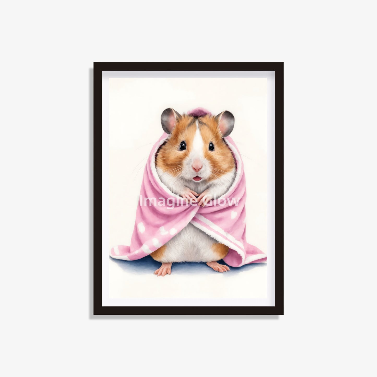 Hamster in bathroom printable featuring a funny and colorful illustration