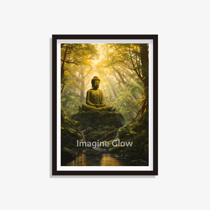 Printable Buddha art print designed to create calm and serene decor.