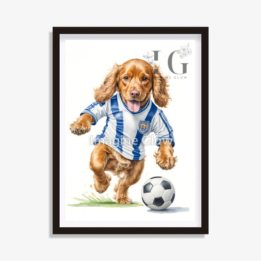 Soccer Art - Cocker Spaniel Dog Sport Decor