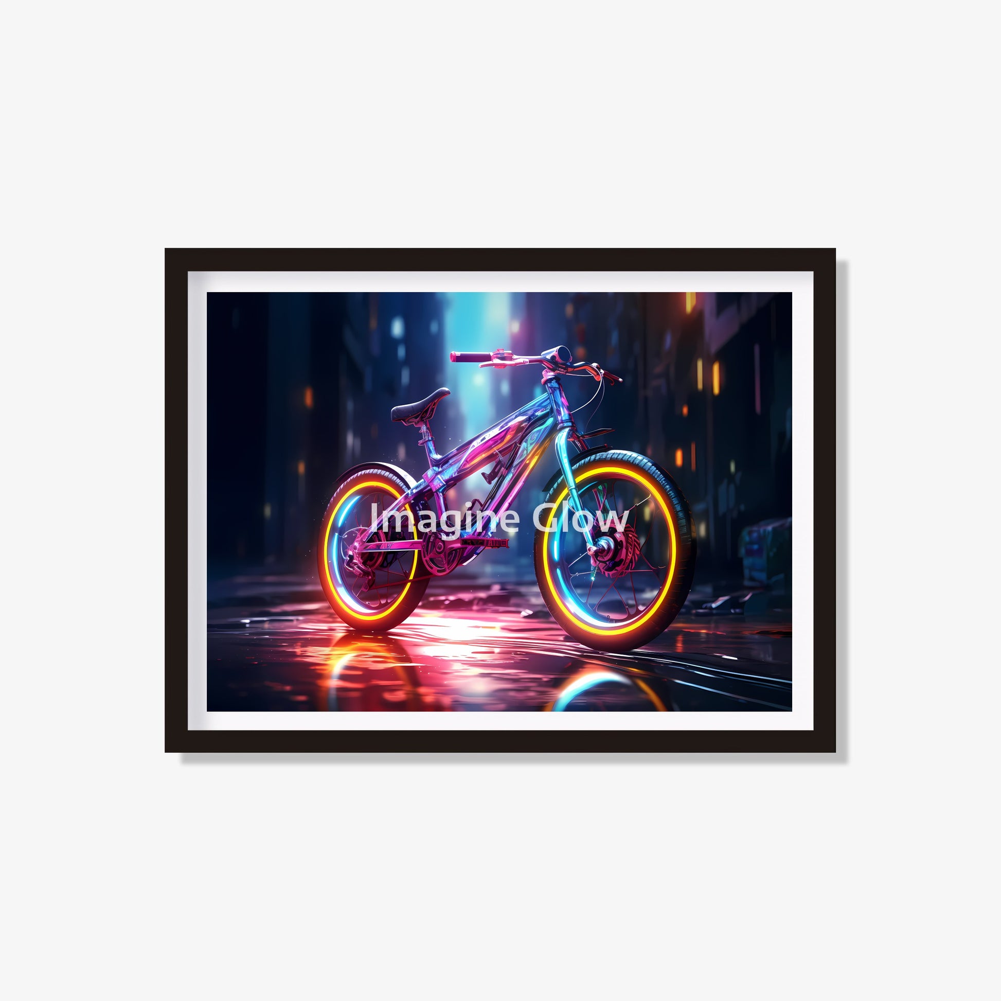 Colorful bike art printable featuring a vibrant bicycle illustration