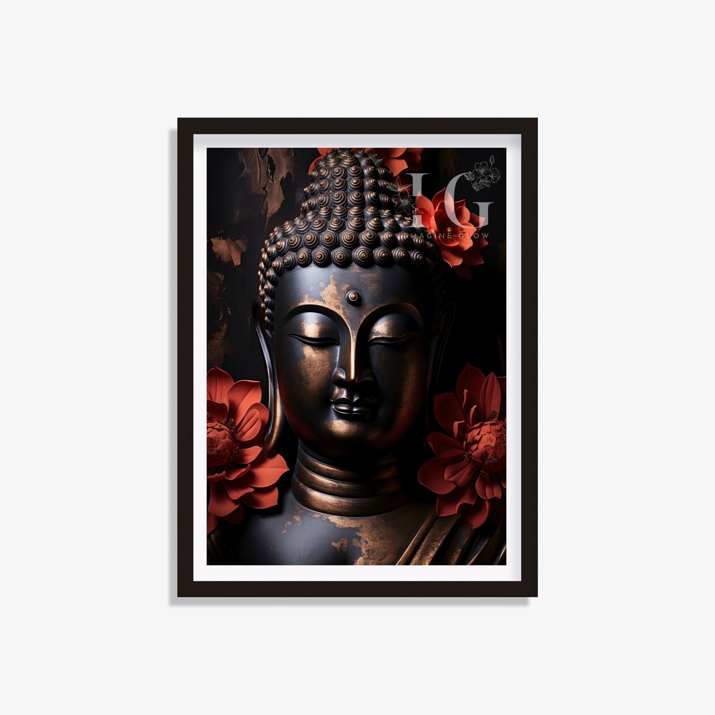 Peaceful Buddha art print, ideal for adding calmness to any space.