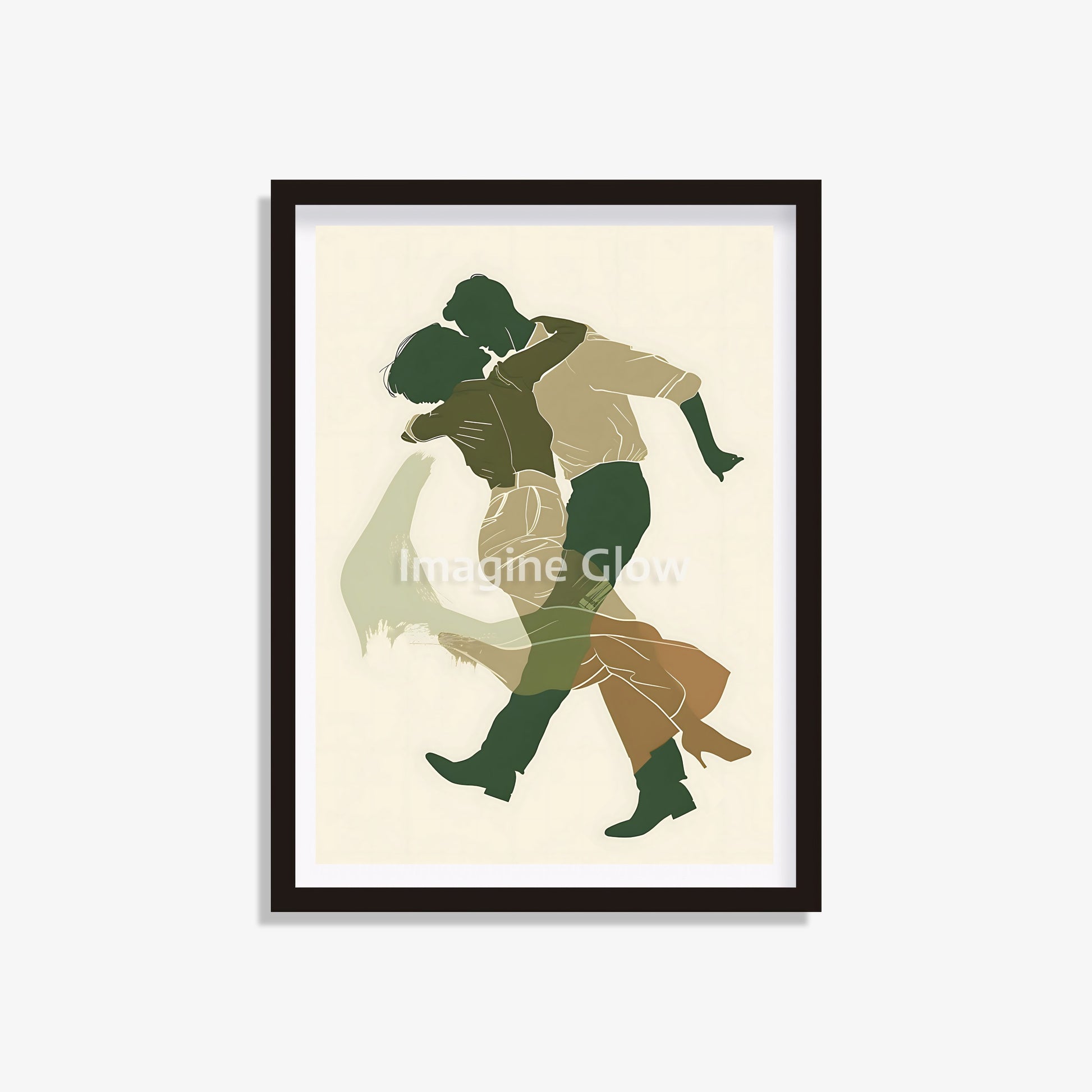 Couple dancing poster printable featuring an elegant dance pose