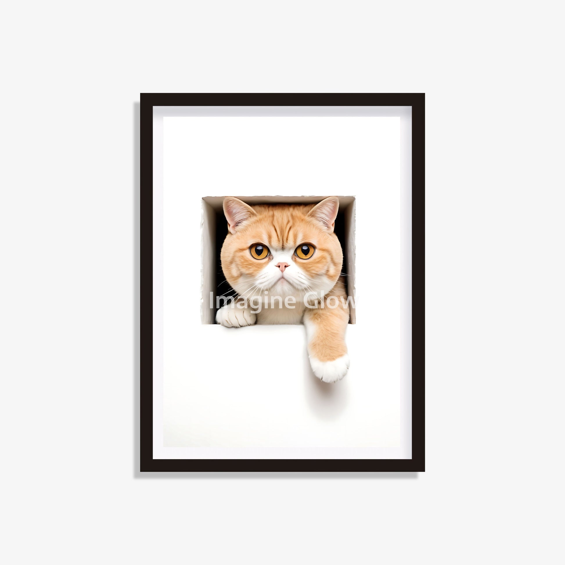 Adorable cat illustration peeking around a corner