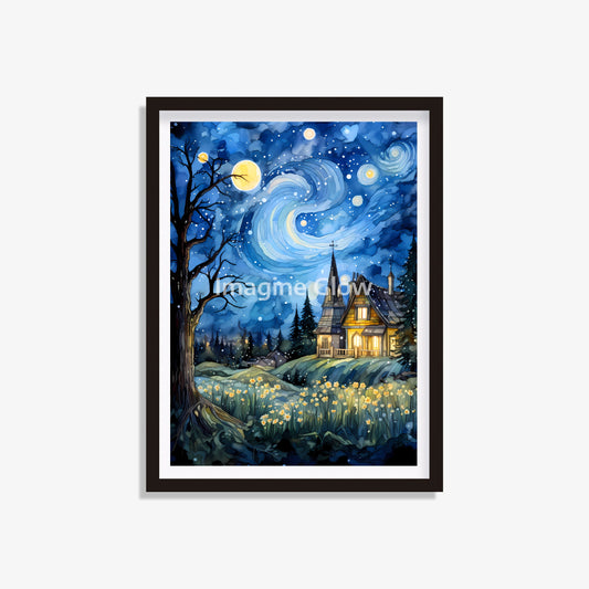 Classic art print inspired by Van Gogh for home decoration