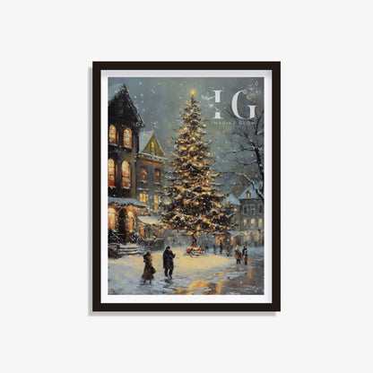 Timeless vintage-inspired Christmas art for elegant holiday interiors