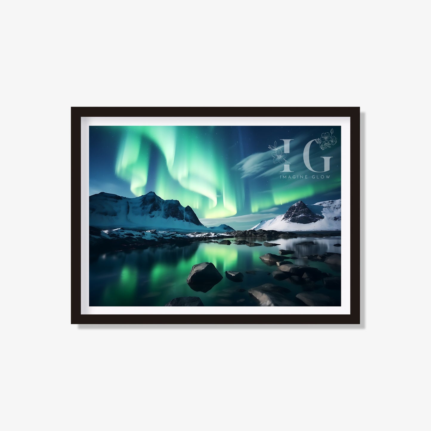 Printable wall art of the Northern Lights for home decor