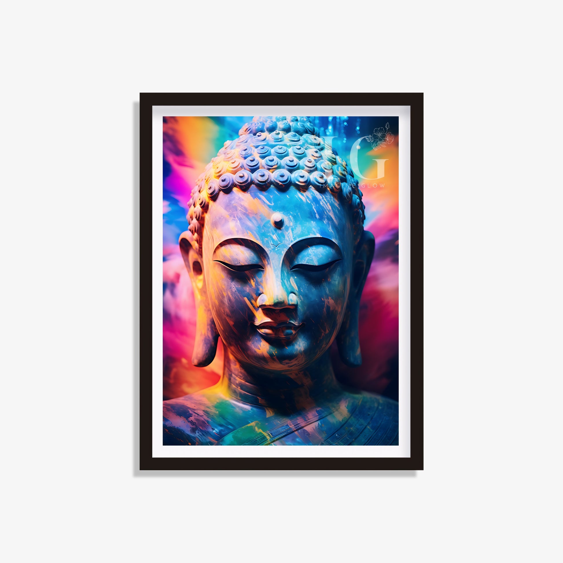 Buddha art print adding a touch of serenity to any room.