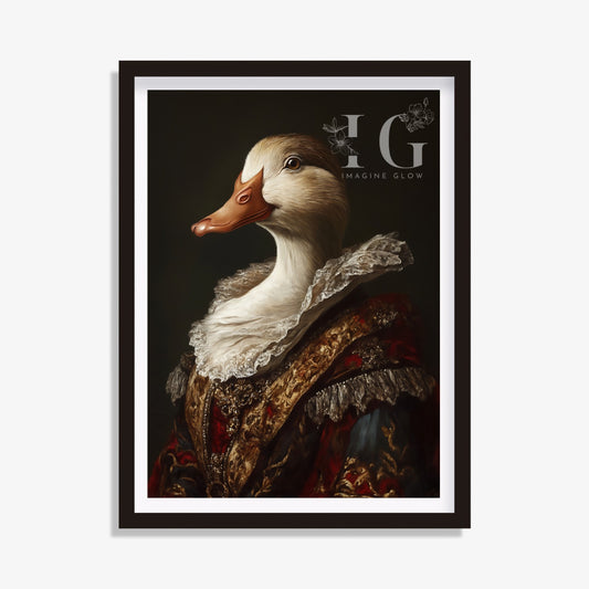 Royal Duck Art - Renaissance Animal Portrait