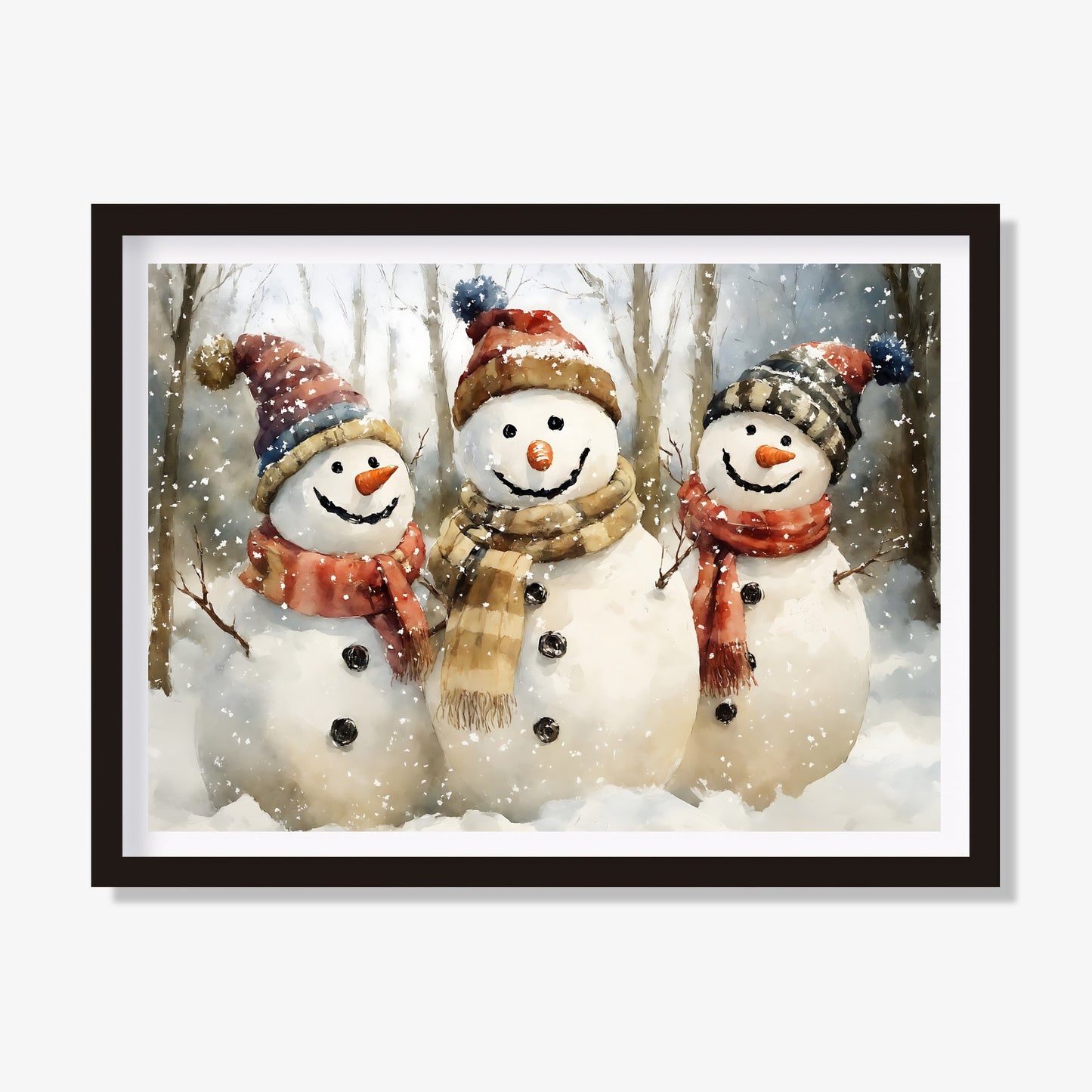 Holiday snowman print to bring seasonal cheer to your space