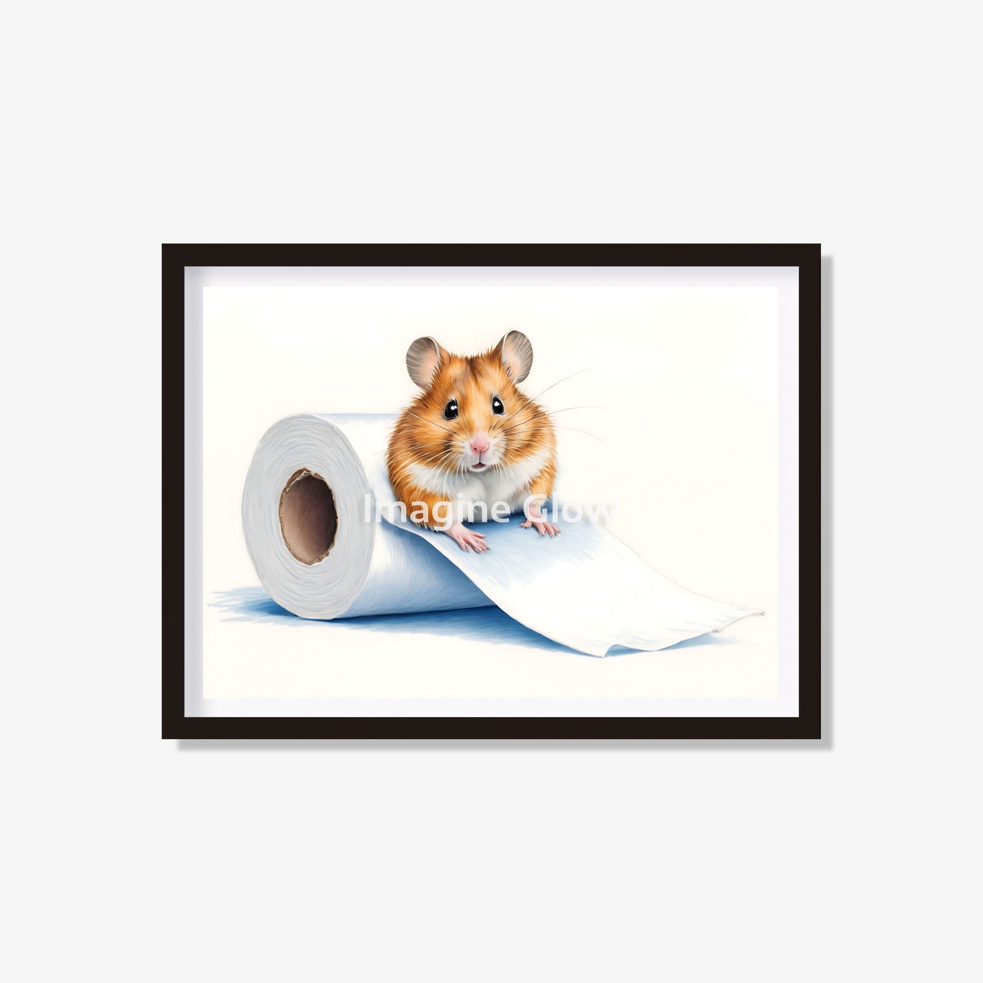 Hamster in the toilet printable featuring a humorous design