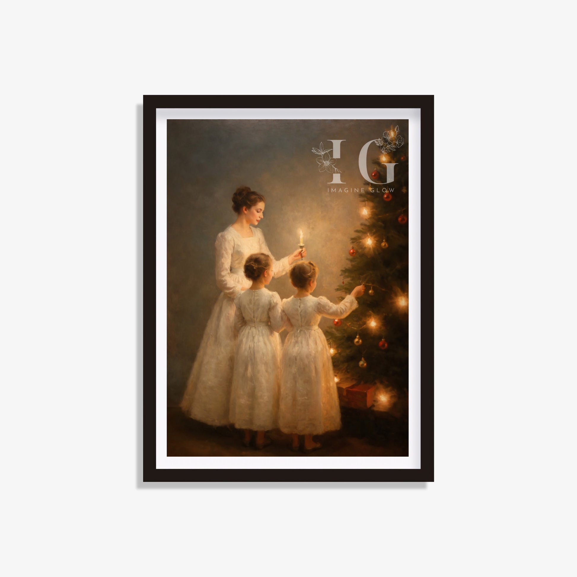 Victorian Christmas Art - Printable Festive Wall Decor for Classic Holiday Charm