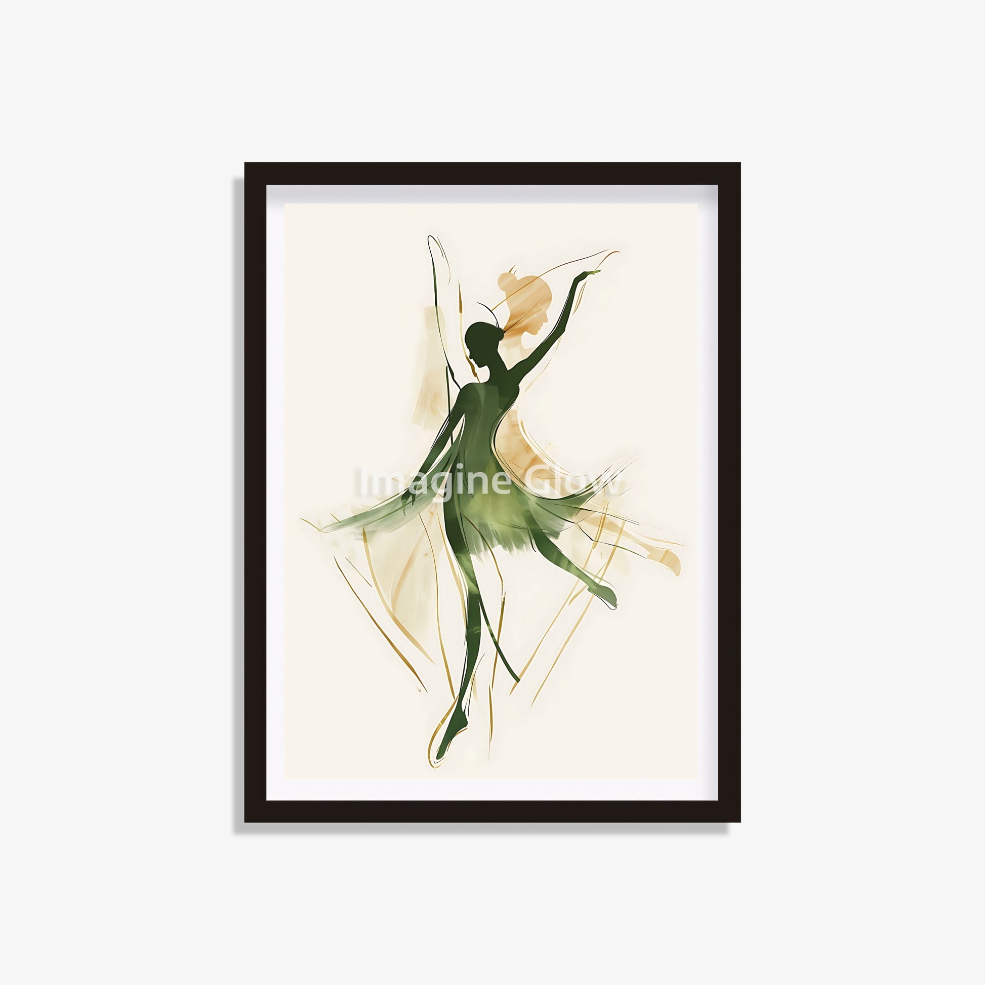 Dancer poster printable featuring a graceful dancer in motion