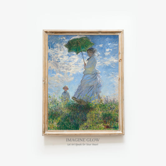 Timeless artwork of Woman with a Parasol by Monet for home decor