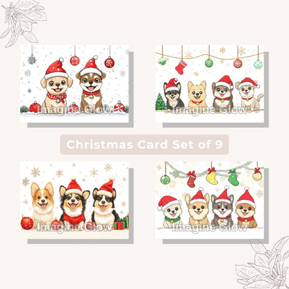 Dog Christmas Card Set A - Pet Holiday Card