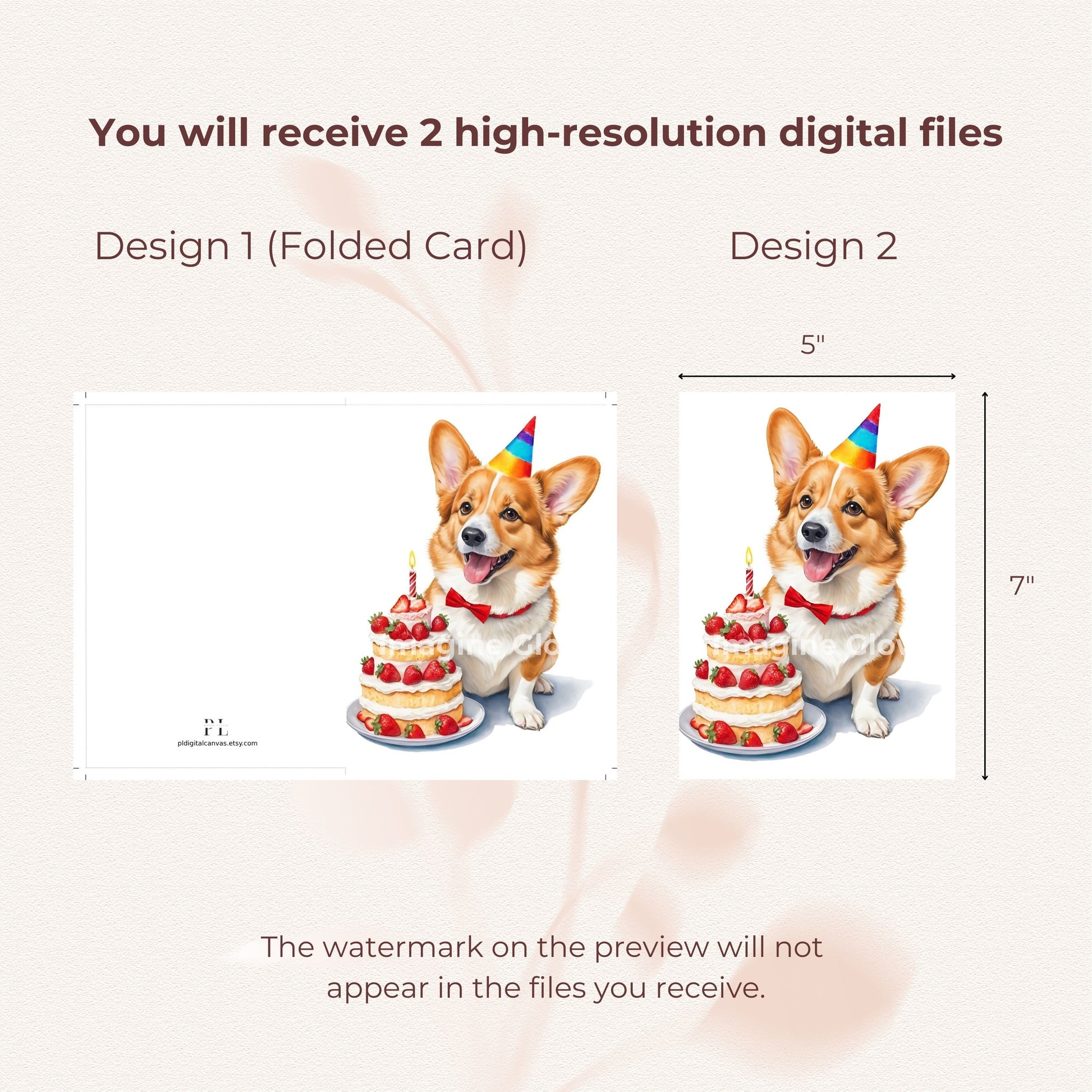 Adorable pet greeting card featuring a Welsh Corgi for birthday celebrations