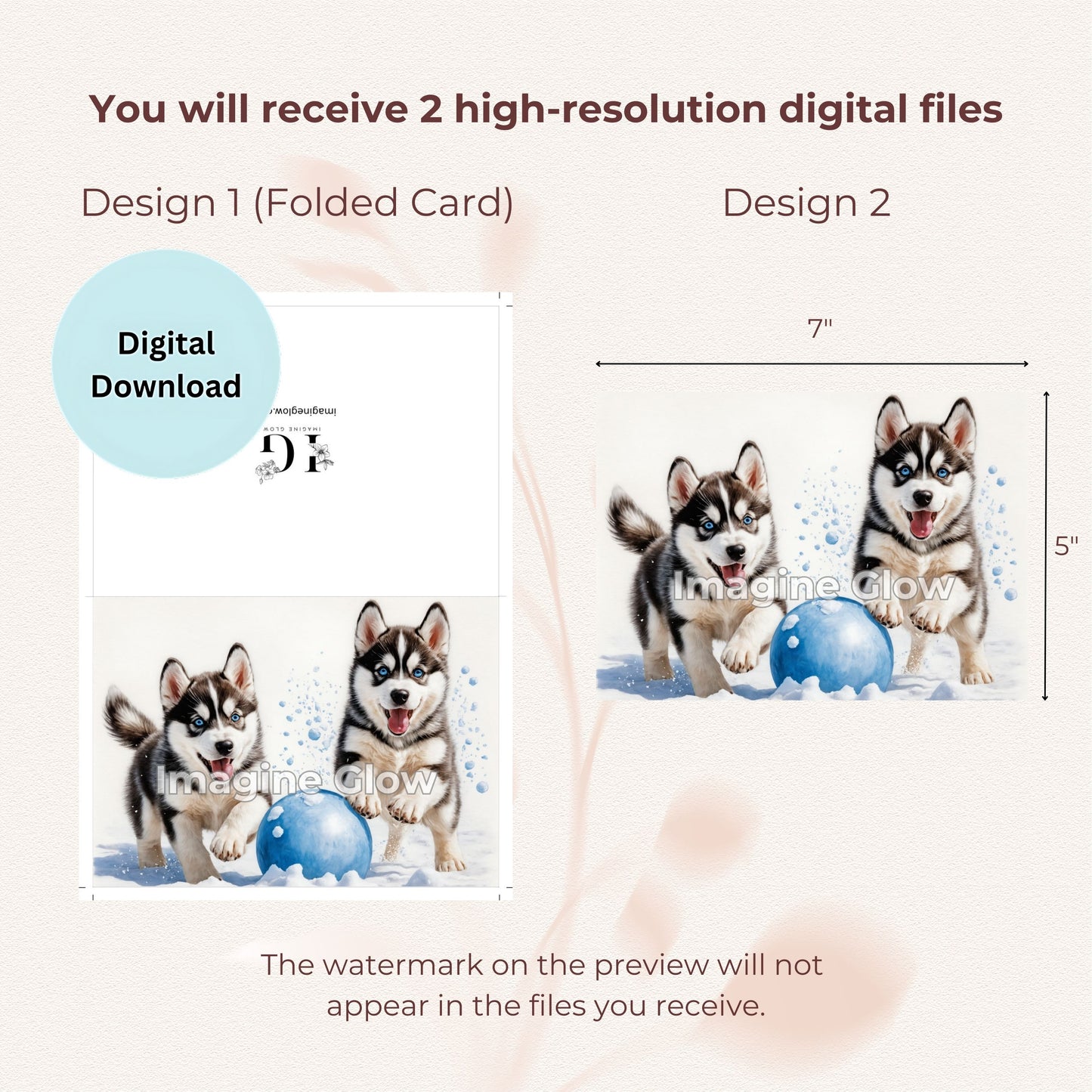 Festive Husky Christmas Card for Dog Lovers