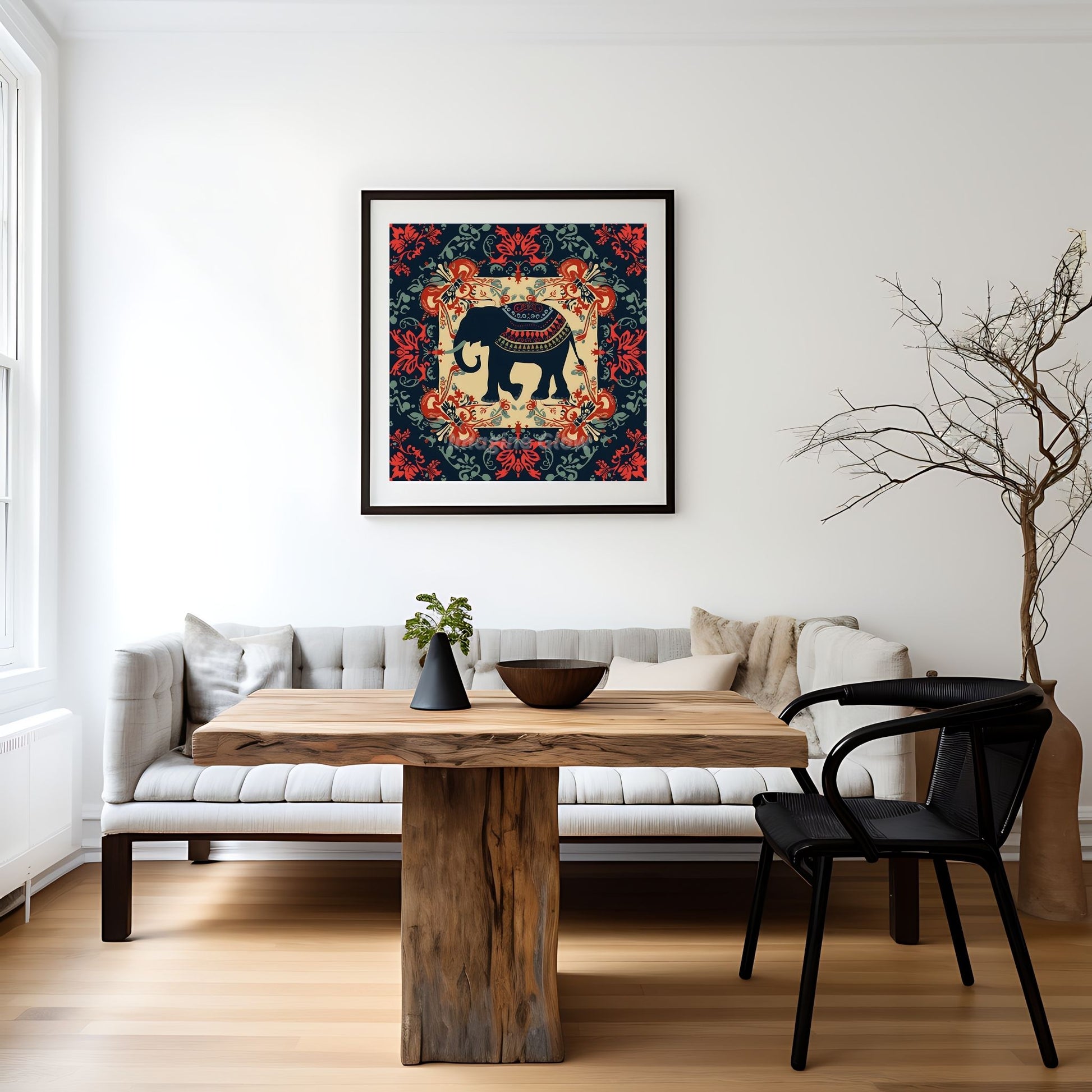 Contemporary elephant art for living room decoration