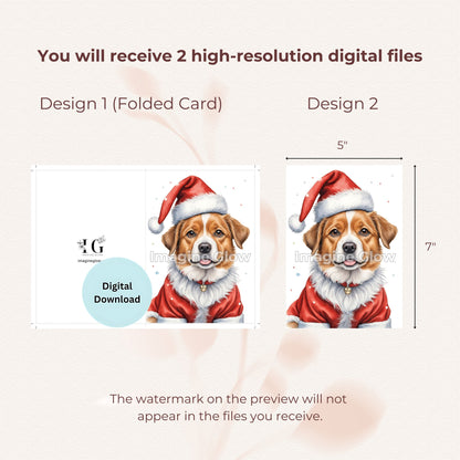 Charming holiday cards ideal for dog lovers and festive celebrations