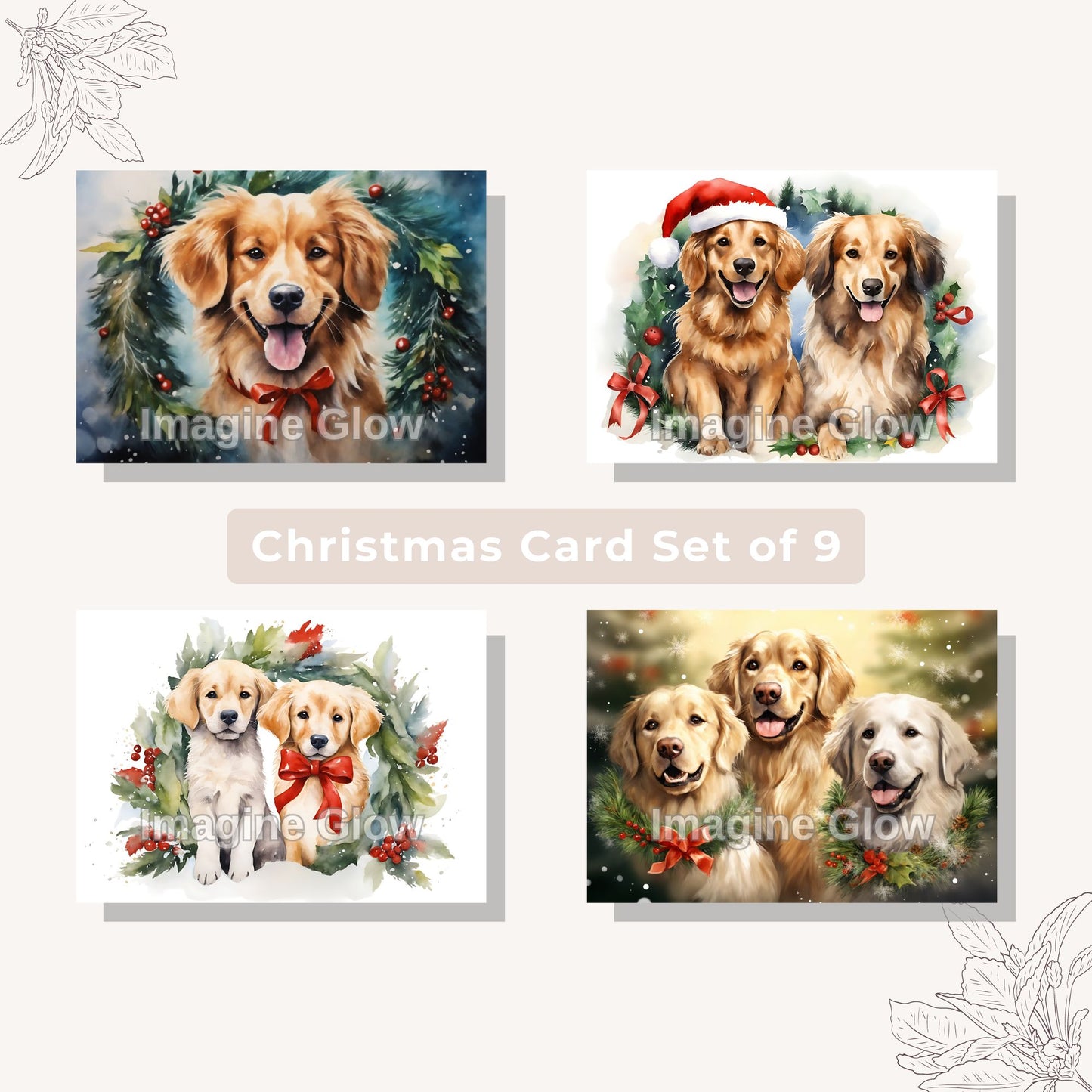 Adorable pet holiday greeting cards perfect for spreading Christmas cheer