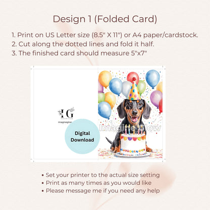 Printable card design perfect for adding a personal touch to birthday wishes