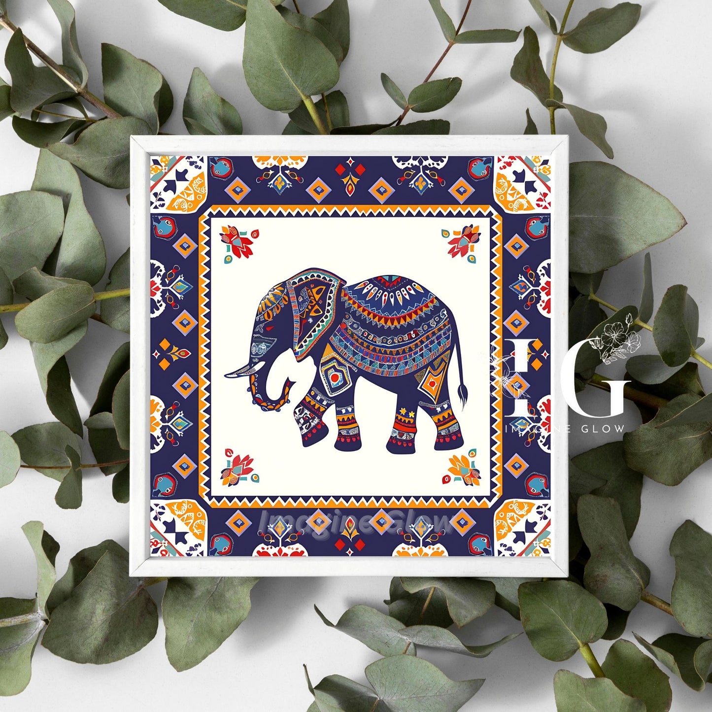 Unique Indian-themed elephant design for cultural home decor