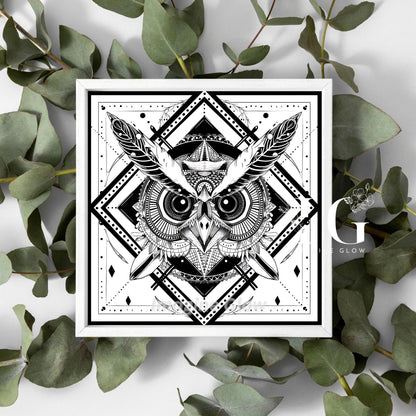 Owl Print - Printable Abstract Wall Art