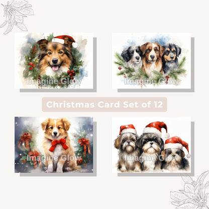 Charming pet holiday greeting cards perfect for the Christmas season