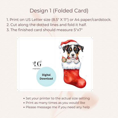 Pet holiday greeting cards featuring dogs, ideal for festive celebrations and gifts.