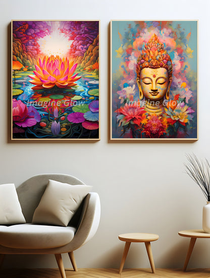 legant Buddha art for a calming home or meditation space.