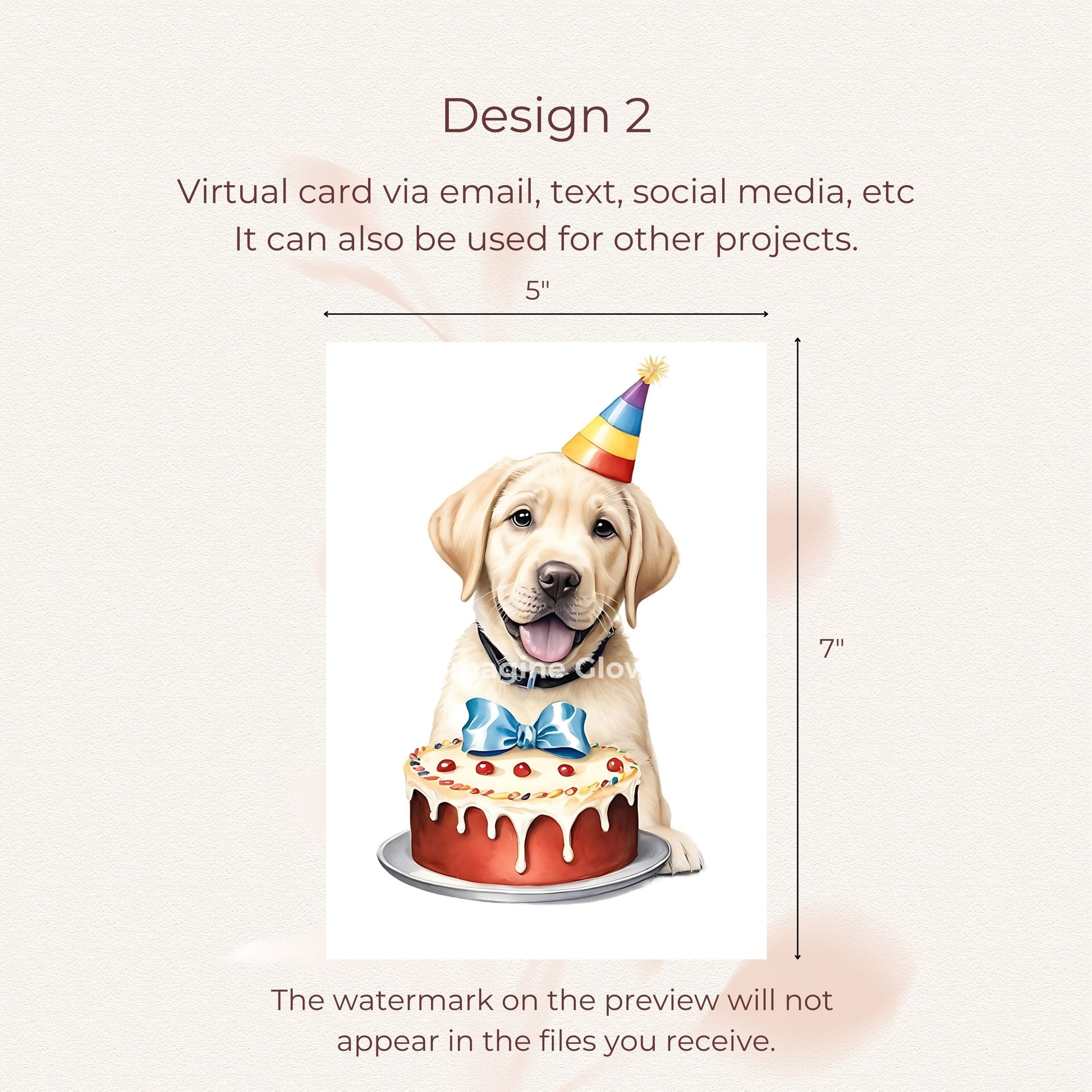 Printable card for dog lovers celebrating a birthday